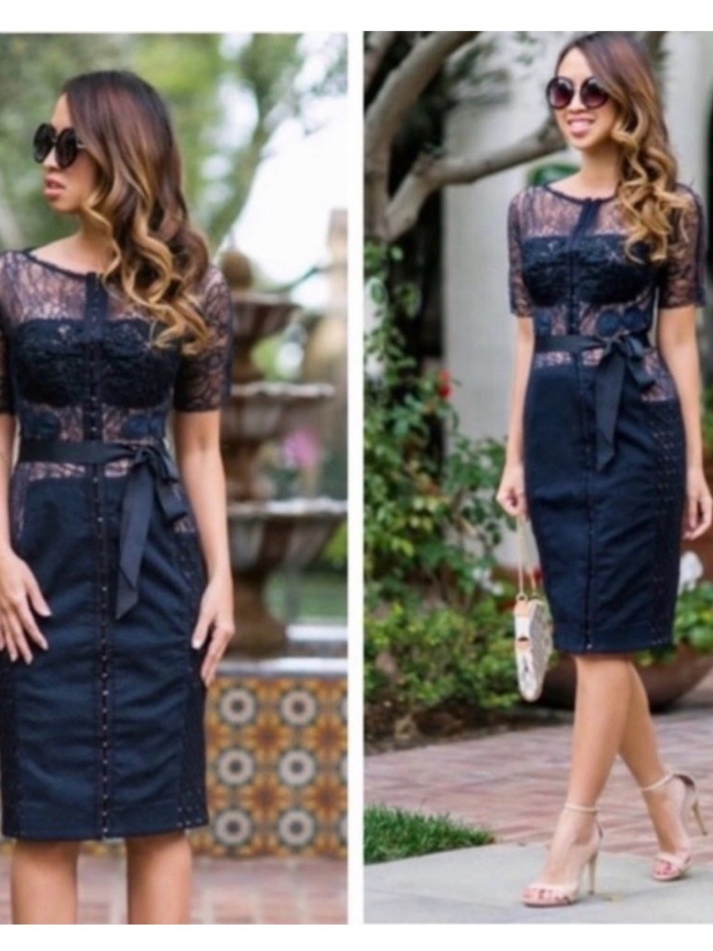 Beguile | Byron Lars Carissma Sheath Dress - Navy, Size 10 - Picture 3 of 12